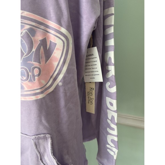 Ron Jon Surf Shop M Purple Ft. Myers Beach Hoodie Sweatshirt Front Pocket NWT - Picture 3 of 6